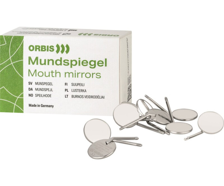 Mundspiegel, frontbeschichtet
