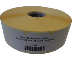 Haftetiketten für Zebra Drucker TLP 2824/Plus