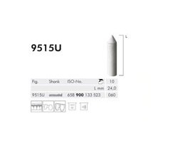 H+M Elastische Polierer Fig. 9501 U - 9515 U, weiß